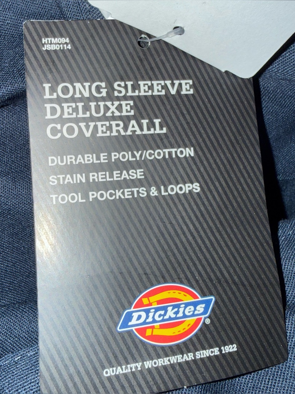 NWT Dickies Deluxe Blended Long Sleeve Coveralls Navy Blue Jumpsuit Workwear XL - Picture 11 of 13